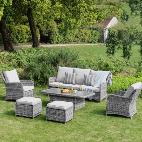 Screenshot_9.png Hampshire 7-Seater Round Wicker Rattan Sofa Set with Rising Table, Light Grey